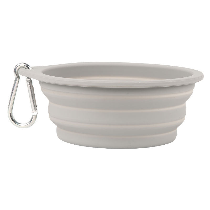 Outdoor Dog Folding Bowl Silicone Pet Bowl Drinking And Eating Dual-purpose Bowl Portable Dog Basin