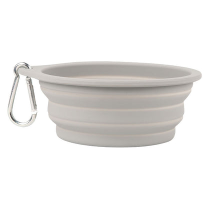 Outdoor Dog Folding Bowl Silicone Pet Bowl Drinking And Eating Dual-purpose Bowl Portable Dog Basin