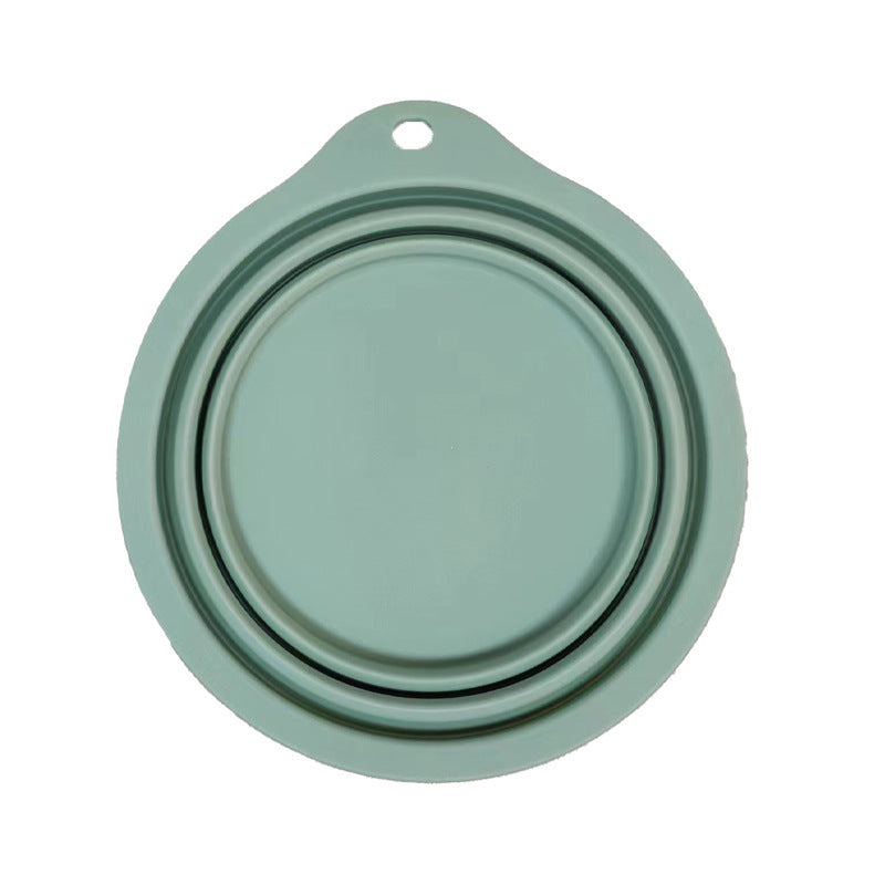 Outdoor Dog Folding Bowl Silicone Pet Bowl Drinking And Eating Dual-purpose Bowl Portable Dog Basin